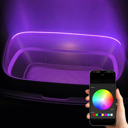 Tesla Model Y / Y Juniper Frunk Light Pro - App-Controlled RGBIC 16M Color LED Strip, Show Mode & Dynamic Flow for DIY Ambiance