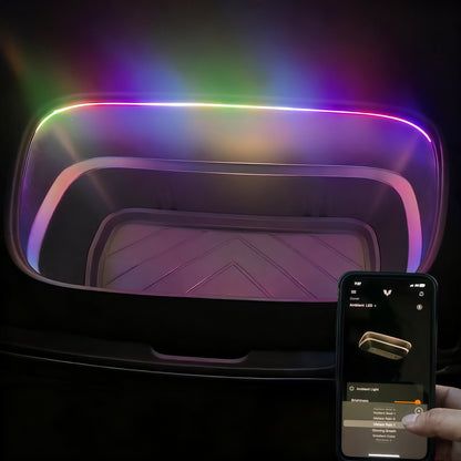 Tesla Model Y / Y Juniper Frunk Light Pro - App-Controlled RGBIC 16M Color LED Strip, Show Mode & Dynamic Flow for DIY Ambiance