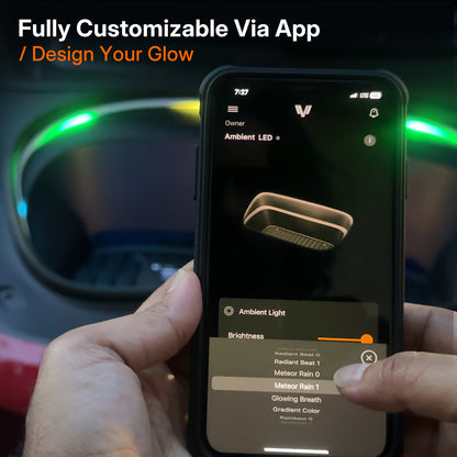 Tesla Model 3 / 3 Highland Frunk Light Pro - App-Controlled RGBIC 16M Color LED Strip, Show Mode & Dynamic Flow for DIY Ambiance