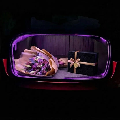 Tesla Model 3 / 3 Highland Trunk Light Pro - Bande LED RGBIC 16M contrôlée par application, mode spectacle & flux dynamique pour ambiance DIY