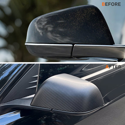 Real Dry Carbon Fiber Mirror Covers for Tesla Model 3 / 3 Highland 2024 - OEM Fit & Aggressive Style