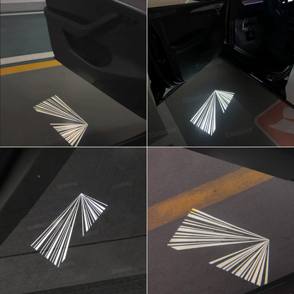 Tesla Model 3 / 3 Highland & Y / Y Juniper OEM Welcome Projection Lights - Premium LED Logo, Crisp Projection