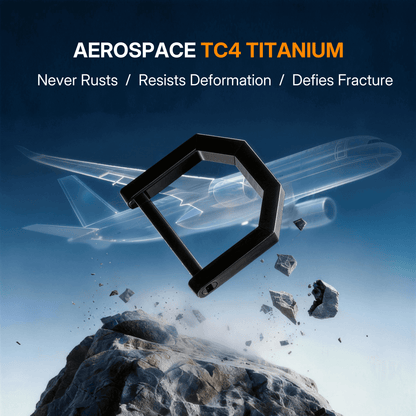 Aerospace TC4 titanium key card holder demonstrating durability and resistance to rust, deformation, and fracture.