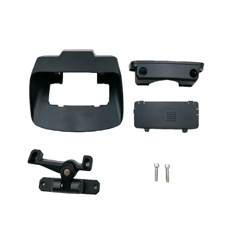 4-Way Adjustable Rotating Screen Mount Kit for Tesla Model 3/Y components including bracket and screws.