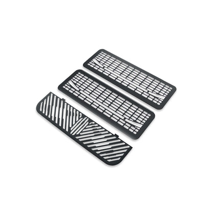 Tesla Model Y Juniper 2025 Under Seat/Rear Air Vent Cover - Dust Protection Guard close-up showing premium material texture