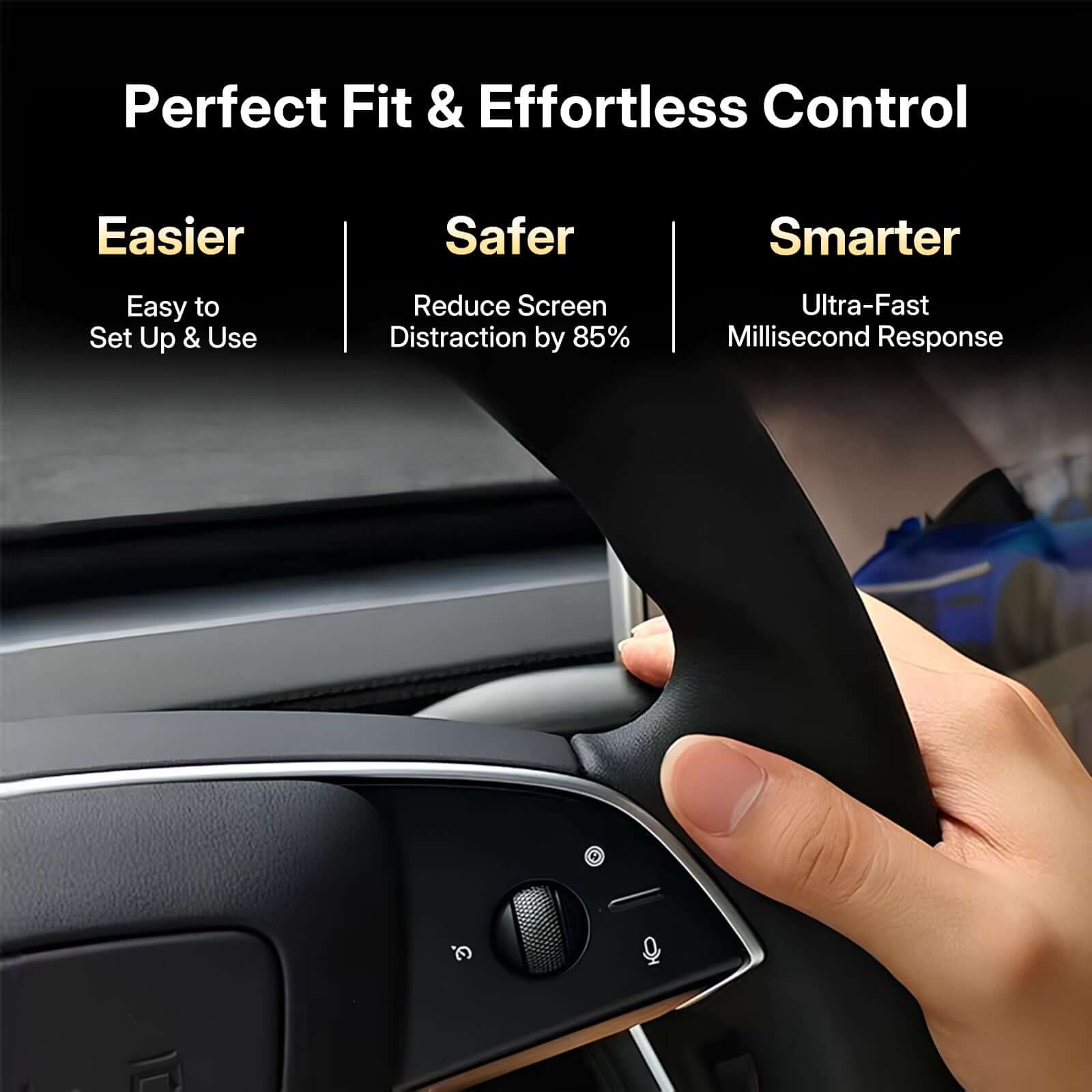 Tesla Model Y Juniper 2025 Gear Shift Stalk - OEM Style Smart Steering Wheel Upgrade Kit | Feel the Classic Gear Again.